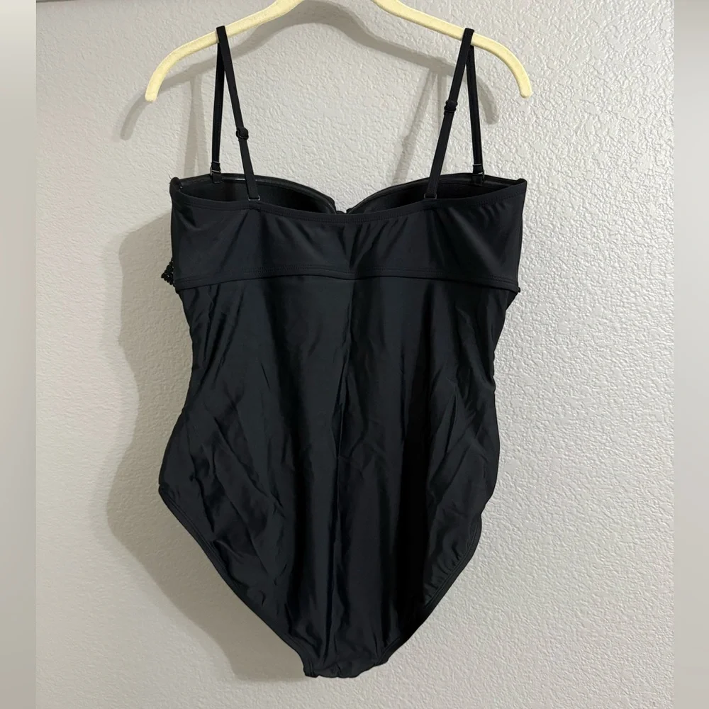 Kona Sol black strapless swimsuit